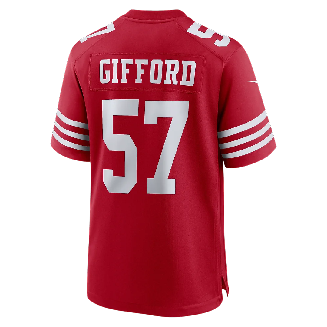 Zennovawear Luke Gifford San Francisco 49ers Team Game Jersey - Scarlet