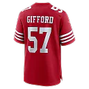 Zennovawear Luke Gifford San Francisco 49ers Team Game Jersey - Scarlet