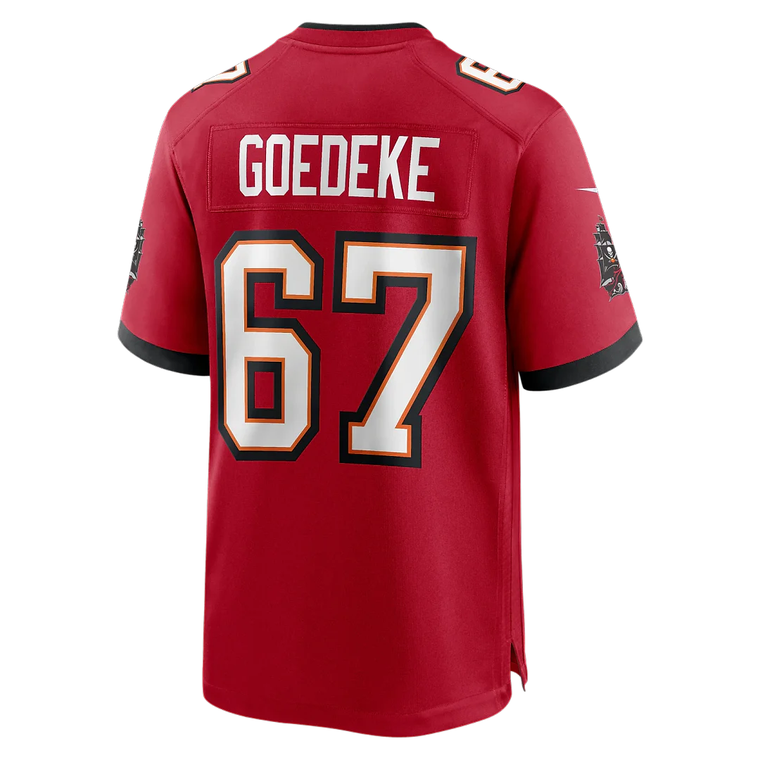 Zennovawear Luke Goedeke Tampa Bay Buccaneers Game Player Jersey - Red