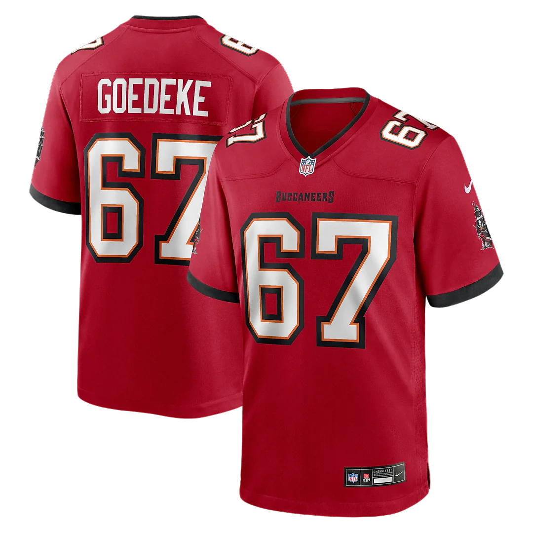 Zennovawear Luke Goedeke Tampa Bay Buccaneers Game Player Jersey - Red