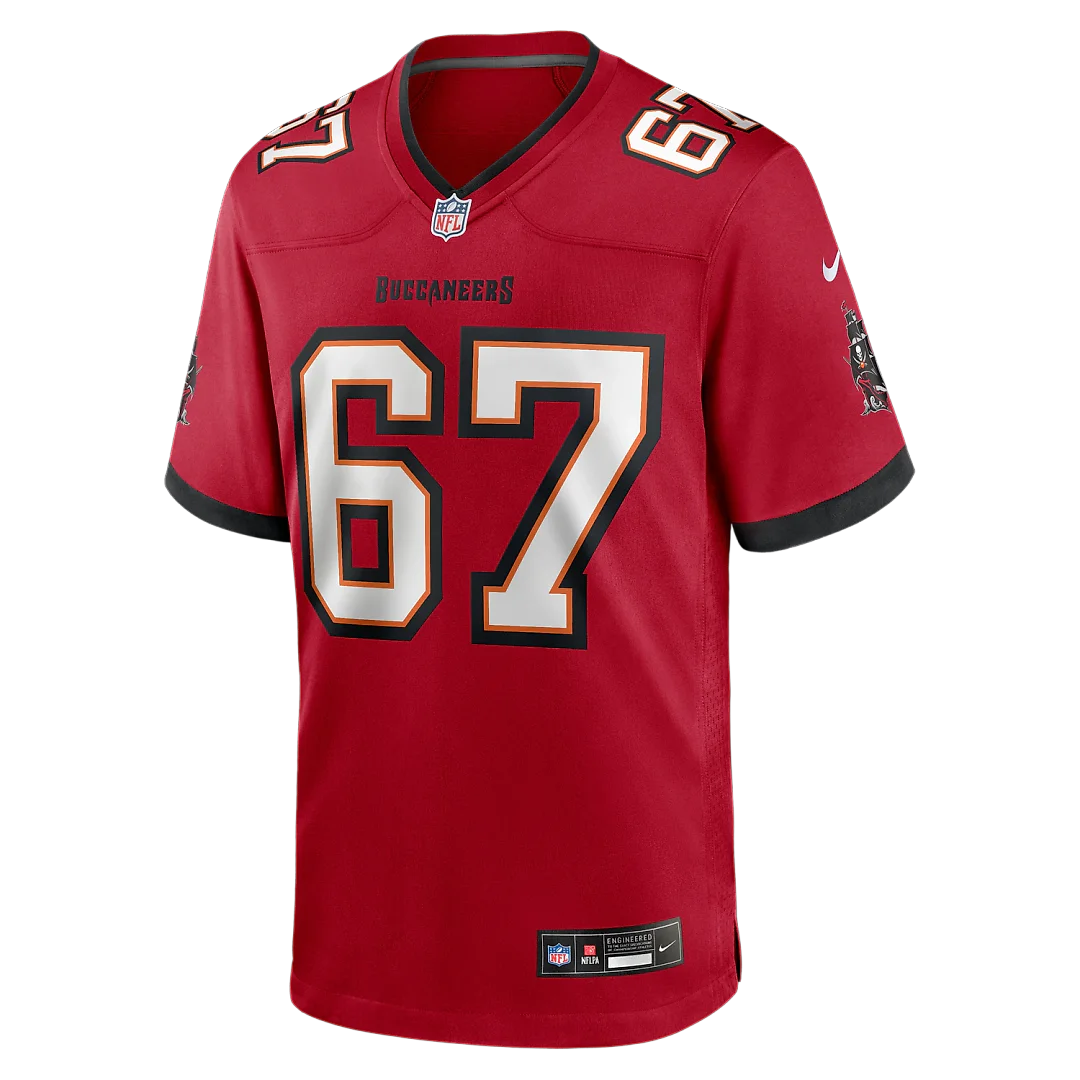 Zennovawear Luke Goedeke Tampa Bay Buccaneers Game Player Jersey - Red