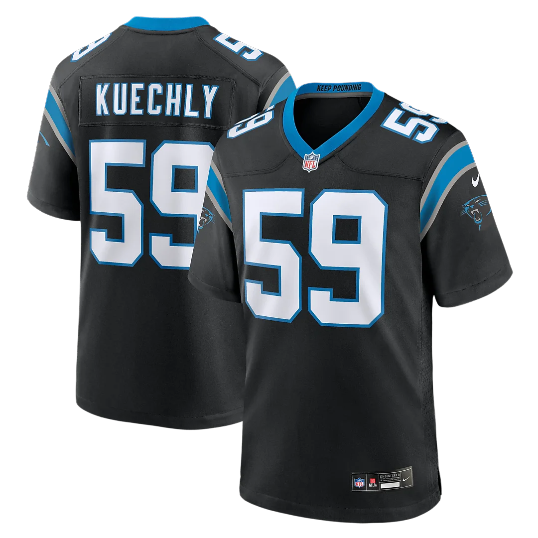 Zennovawear Luke Kuechly Carolina Panthers Team Game Jersey - Black
