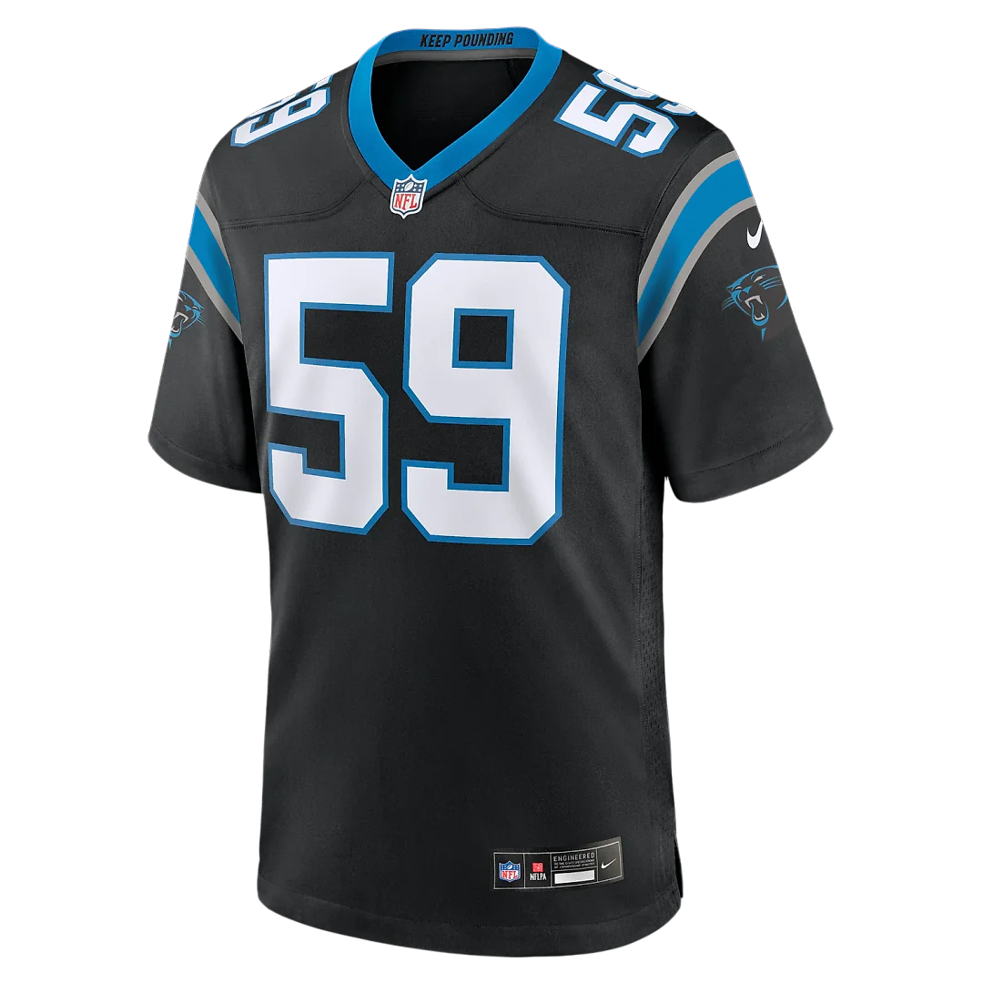Zennovawear Luke Kuechly Carolina Panthers Team Game Jersey - Black