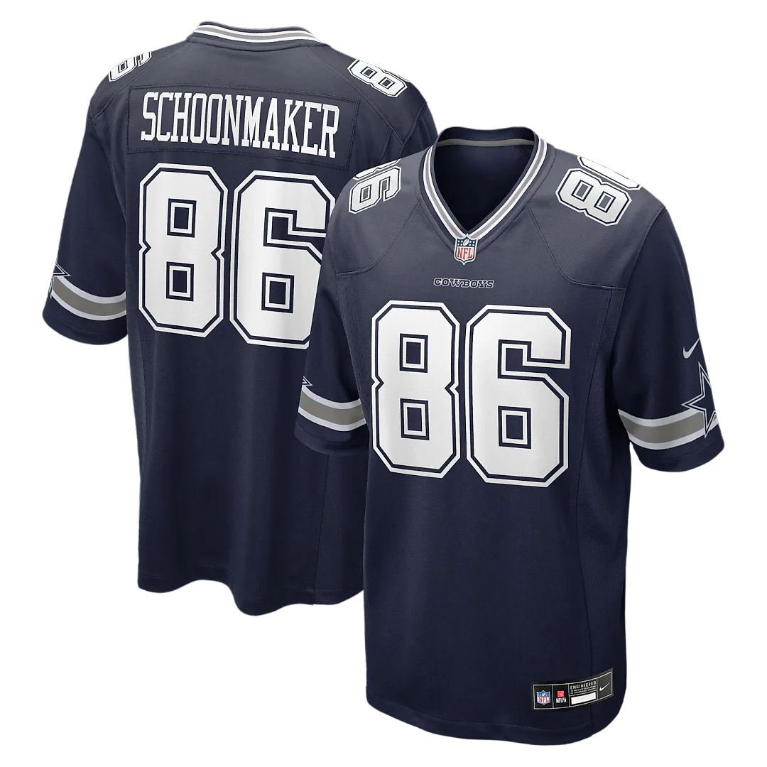 Zennovawear Luke Schoonmaker Dallas Cowboys Team Game Jersey - Navy