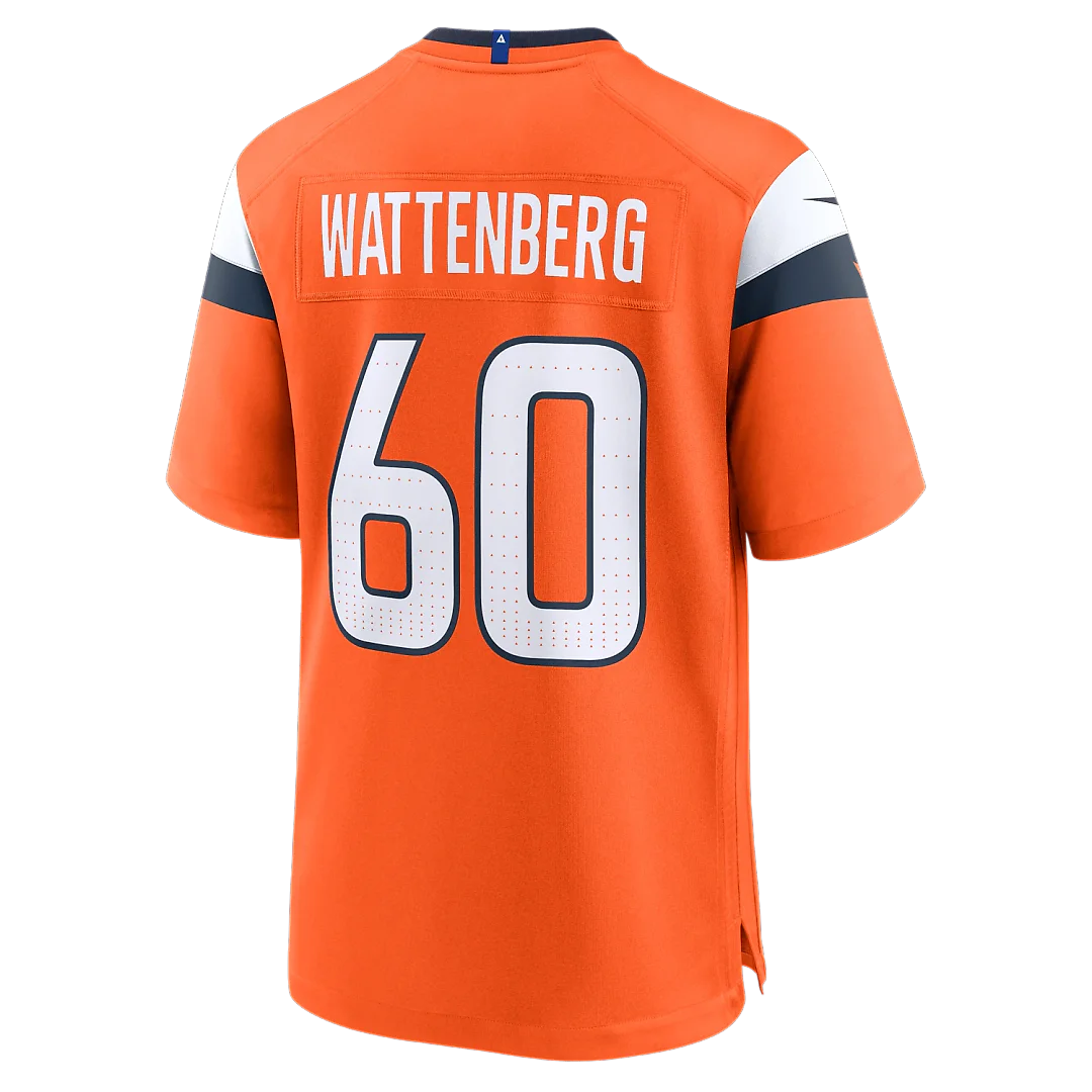 Zennovawear Luke Wattenberg Denver Broncos Team Game Jersey - Orange