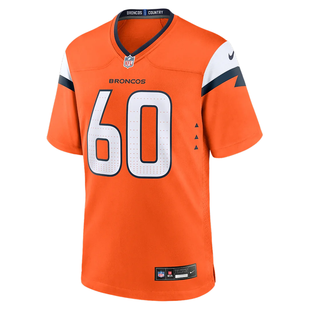 Zennovawear Luke Wattenberg Denver Broncos Team Game Jersey - Orange