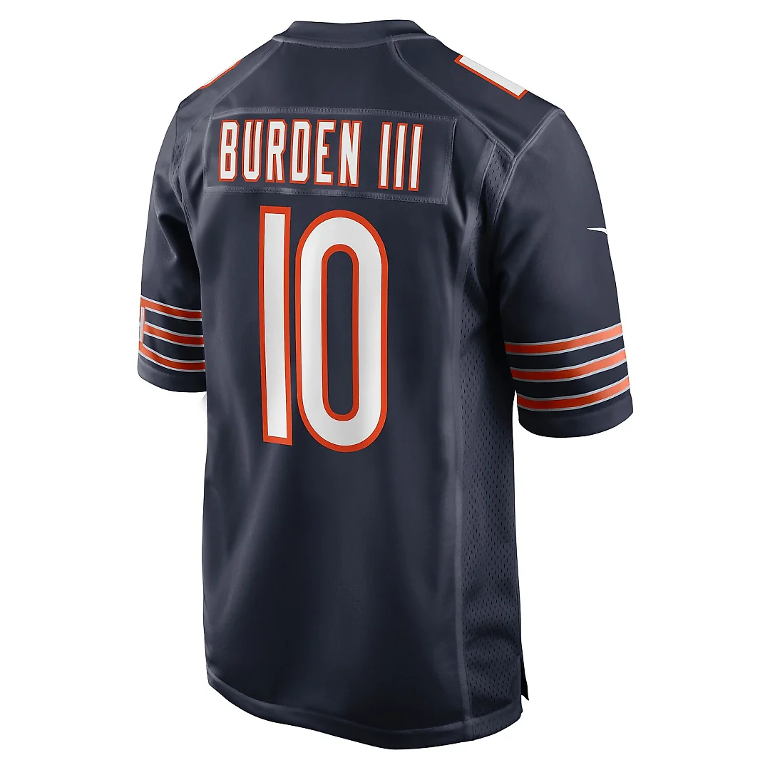 Zennovawear Luther Burden III Chicago Bears Team Game Jersey - Navy
