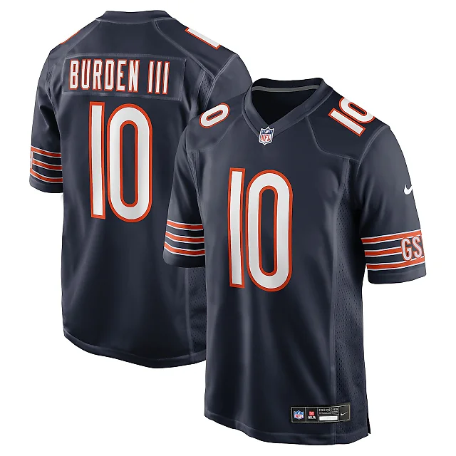 Zennovawear Luther Burden III Chicago Bears Team Game Jersey - Navy