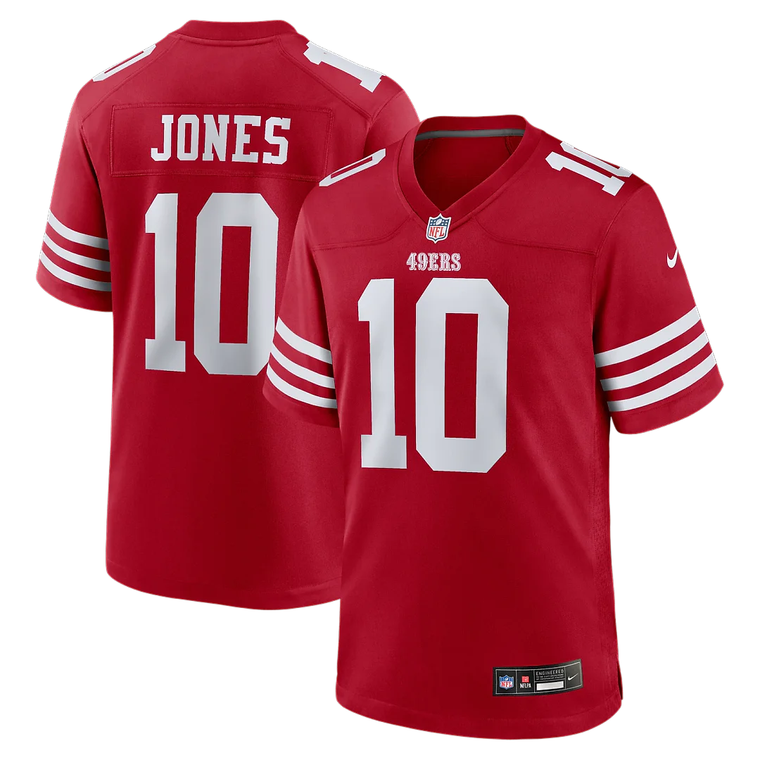 Zennovawear Mac Jones San Francisco 49ers Team Game Jersey - Scarlet