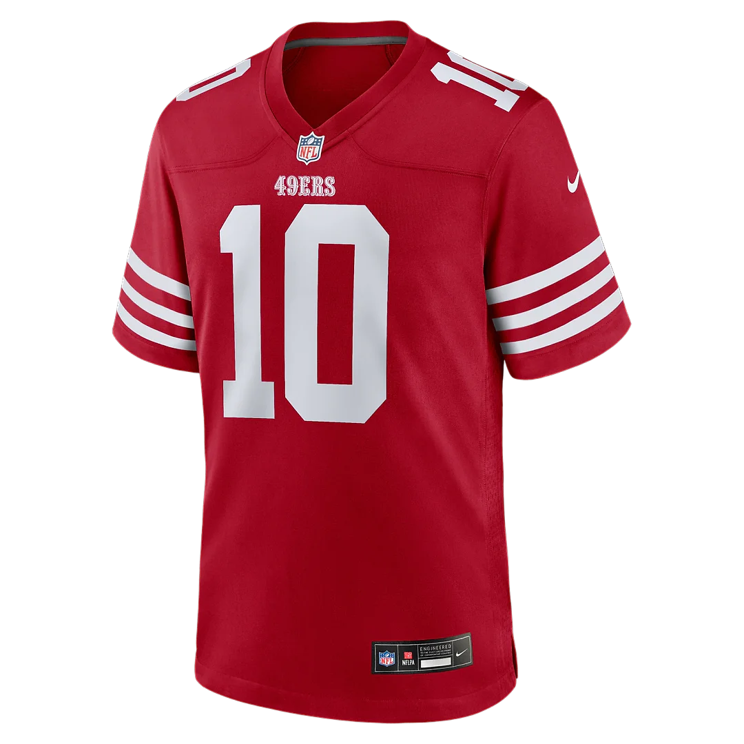 Zennovawear Mac Jones San Francisco 49ers Team Game Jersey - Scarlet