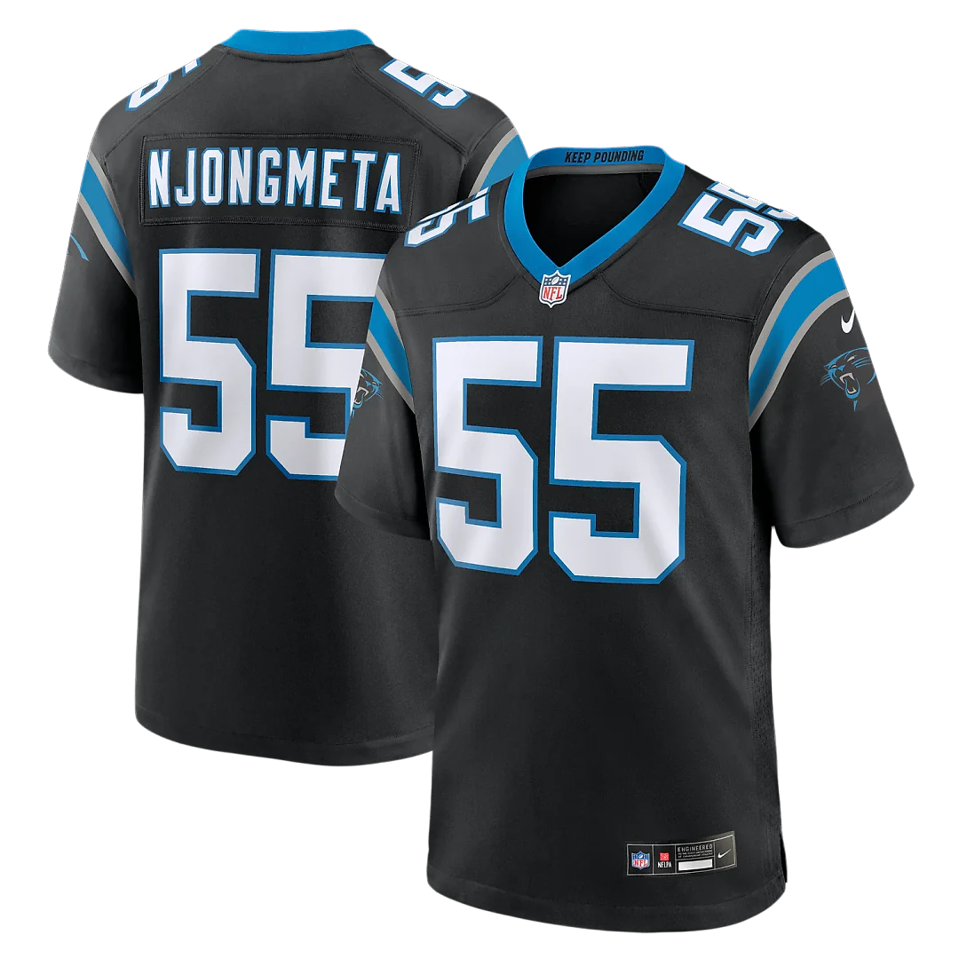 Zennovawear Maema Njongmeta Carolina Panthers Team Game Jersey - Black