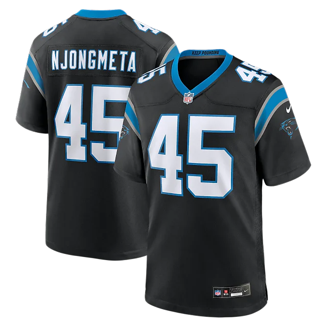 Zennovawear Maema Njongmeta Carolina Panthers Game Jersey - Black