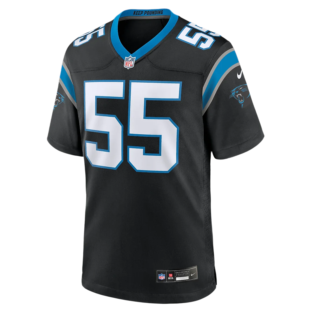Zennovawear Maema Njongmeta Carolina Panthers Team Game Jersey - Black