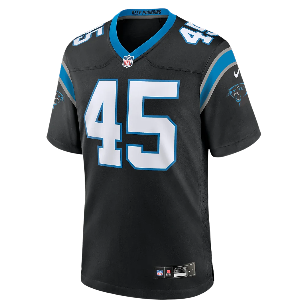 Zennovawear Maema Njongmeta Carolina Panthers Game Jersey - Black