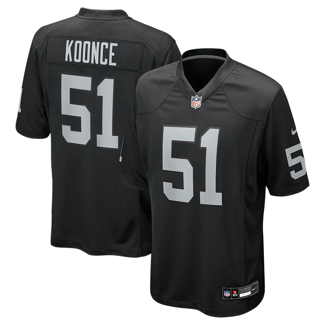 Zennovawear Malcolm Koonce Las Vegas Raiders Game Jersey - Black