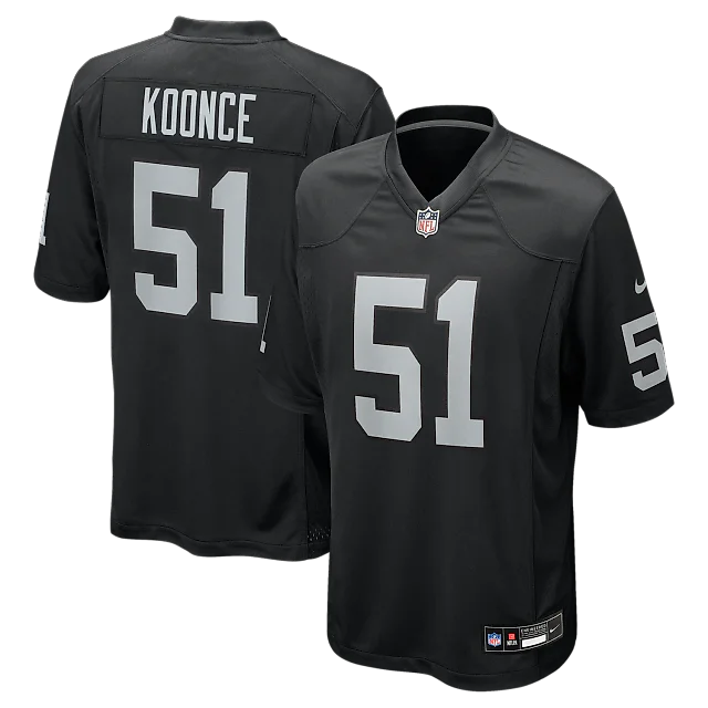 Zennovawear Malcolm Koonce Las Vegas Raiders Game Jersey - Black
