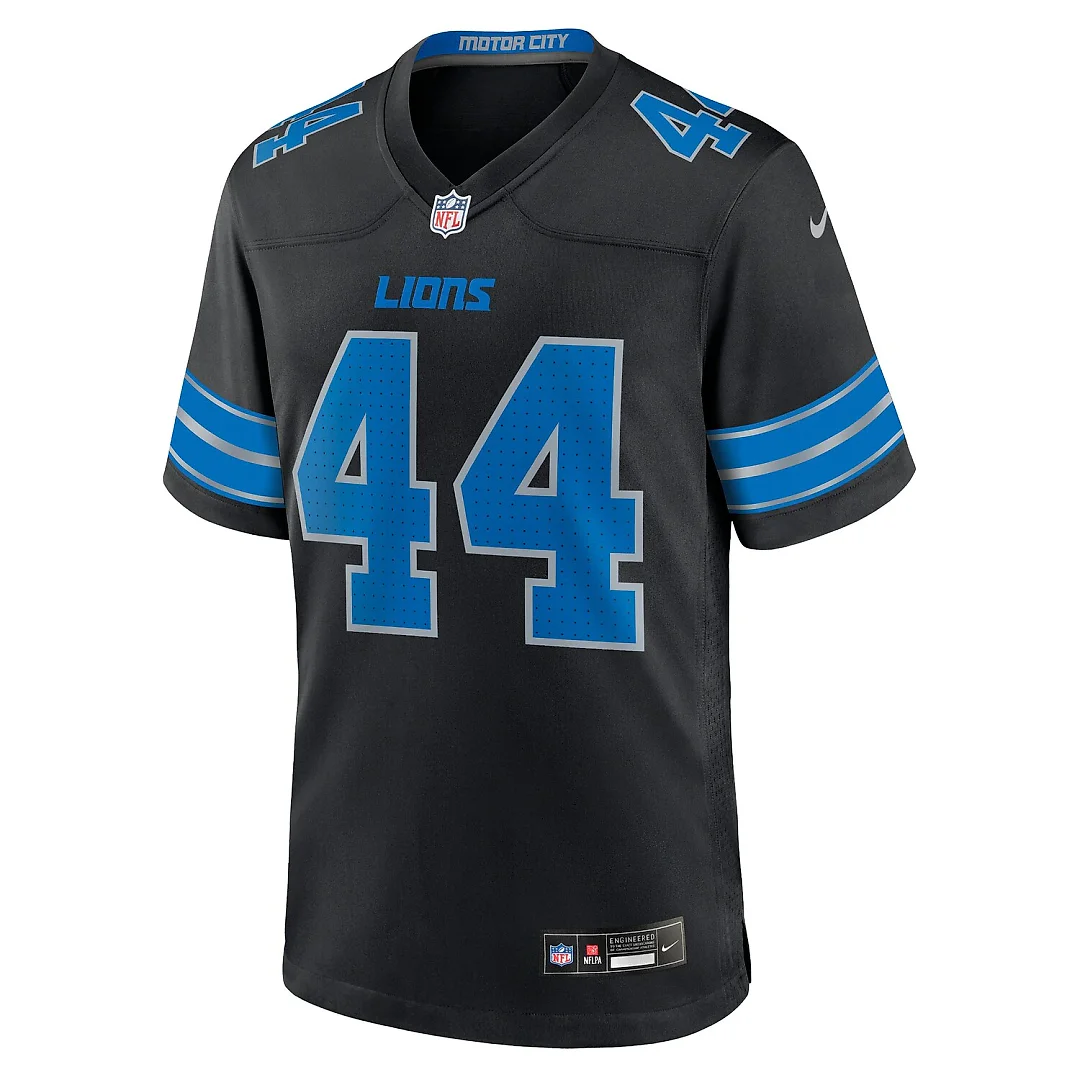 Zennovawear Malcolm Rodriguez Detroit Lions 2nd Alternate Game Jersey - Black