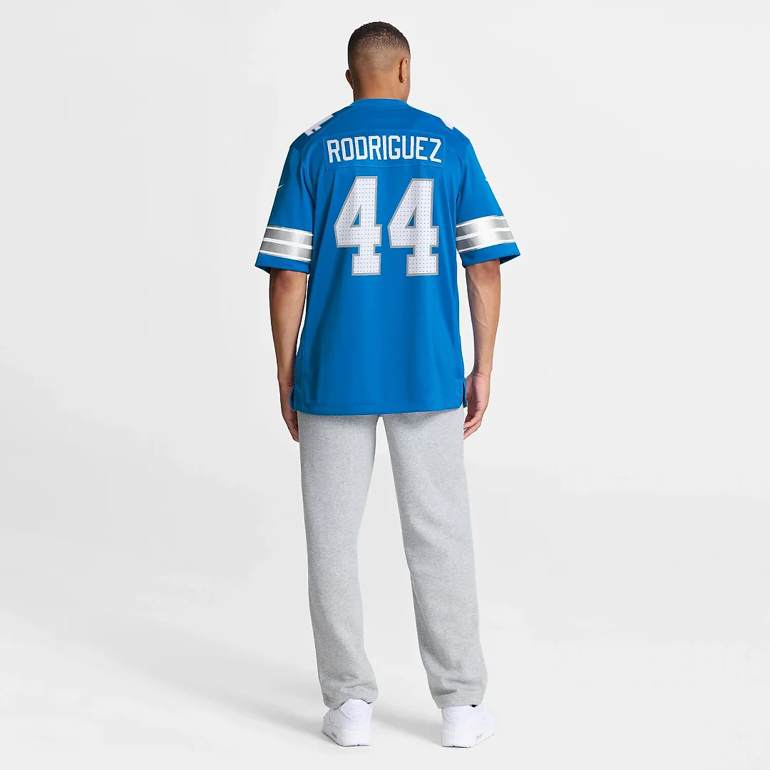 Zennovawear Malcolm Rodriguez Detroit Lions Game Jersey - Blue