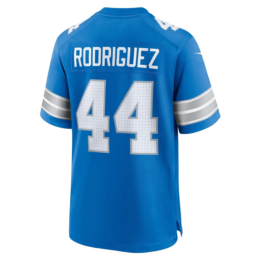 Zennovawear Malcolm Rodriguez Detroit Lions Game Jersey - Blue