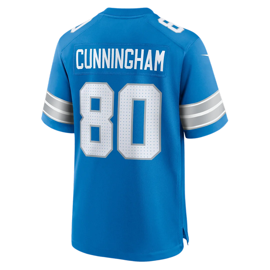 Zennovawear Malik Cunningham Detroit Lions Team Game Jersey - Blue