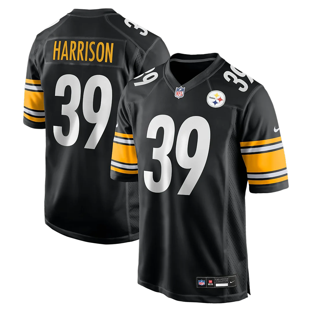 Zennovawear Malik Harrison Pittsburgh Steelers Team Game Jersey - Black