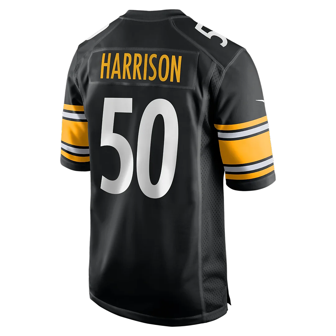 Zennovawear Malik Harrison Pittsburgh Steelers Team Game Jersey - Black