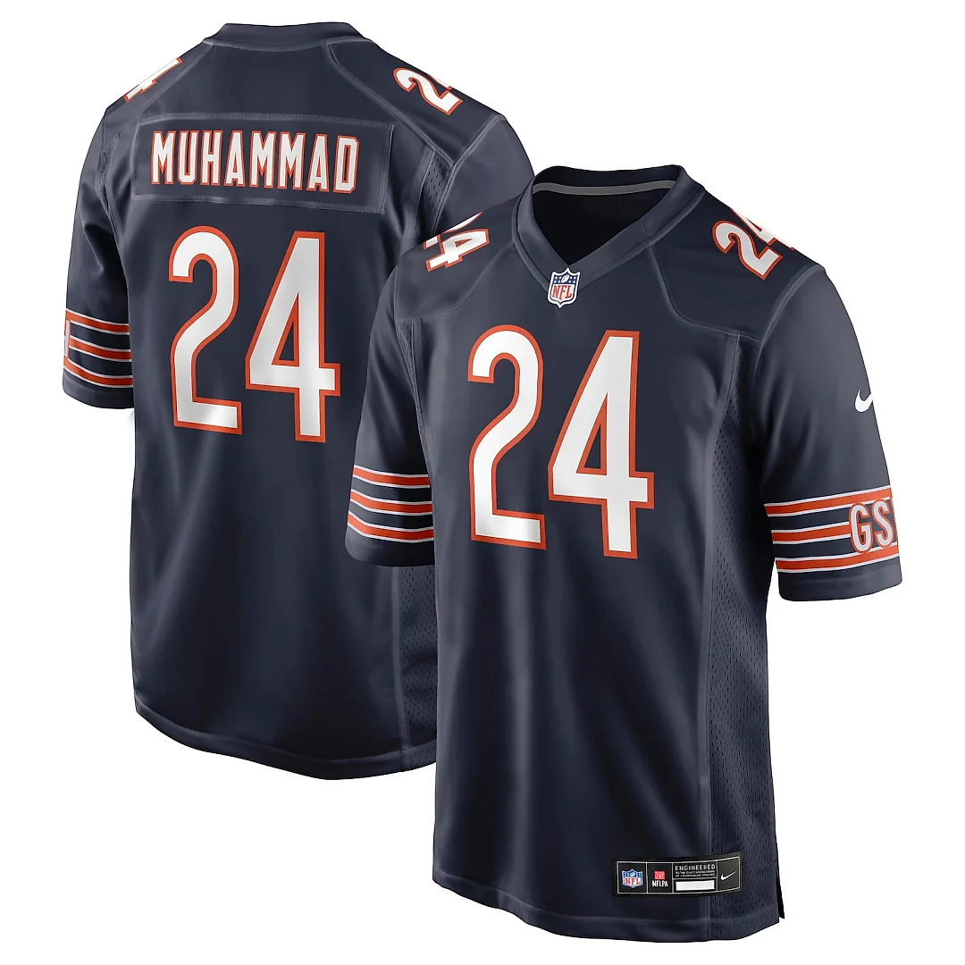 Zennovawear Malik Muhammad Chicago Bears Team Game Jersey - Navy