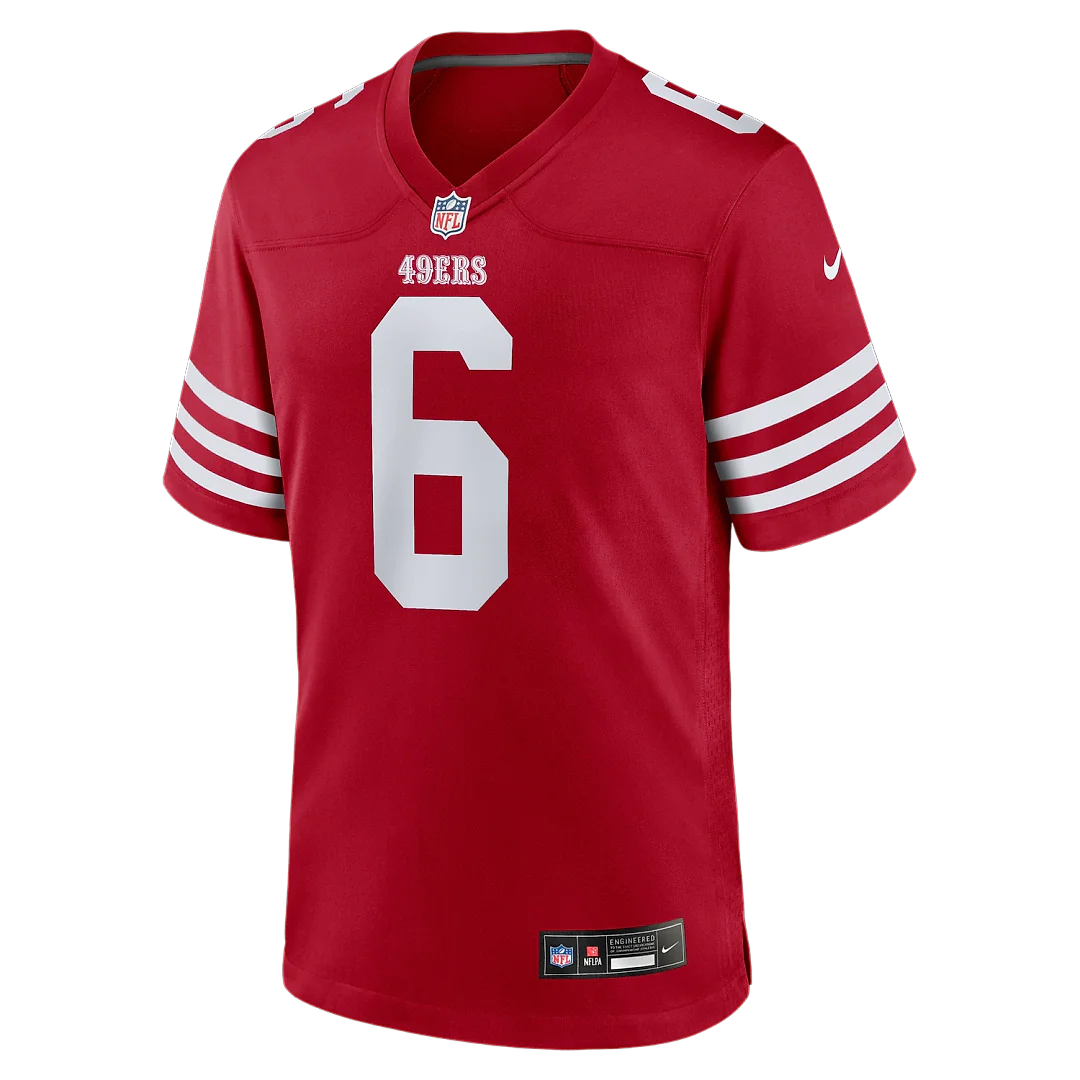 Zennovawear Malik Mustapha San Francisco 49ers Game Jersey - Scarlet