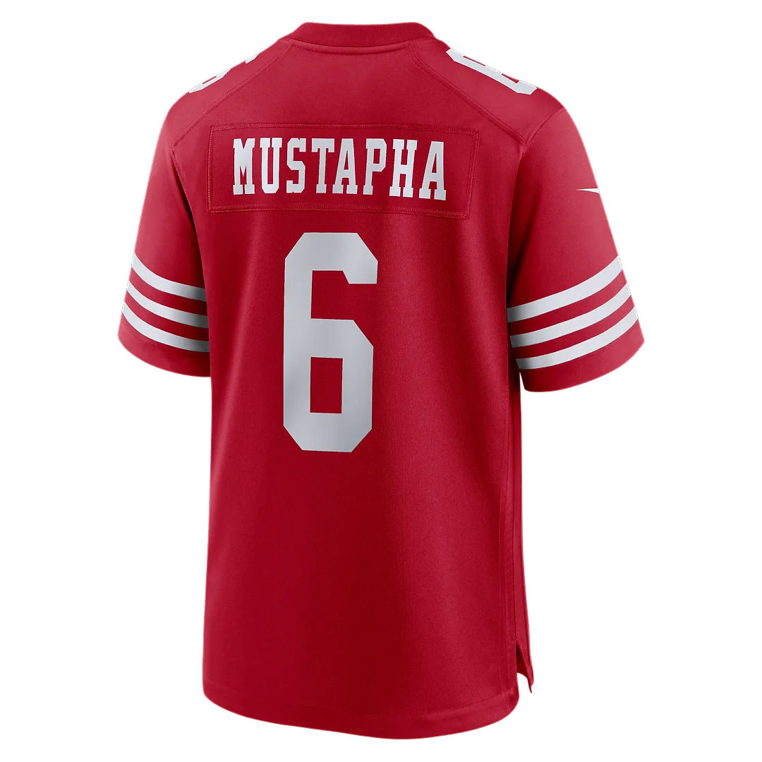 Zennovawear Malik Mustapha San Francisco 49ers Game Jersey - Scarlet