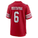 Zennovawear Malik Mustapha San Francisco 49ers Game Jersey - Scarlet
