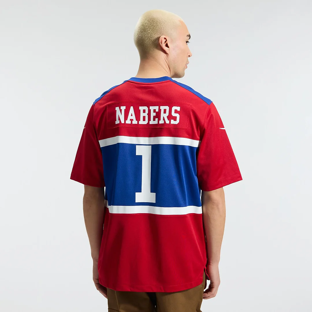 Zennovawear Malik Nabers New York Giants Alternate Game Jersey - Century Red