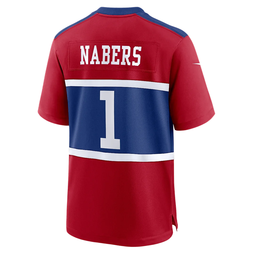 Zennovawear Malik Nabers New York Giants Alternate Game Jersey - Century Red