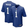 Zennovawear Malik Nabers New York Giants Player Game Jersey - Royal