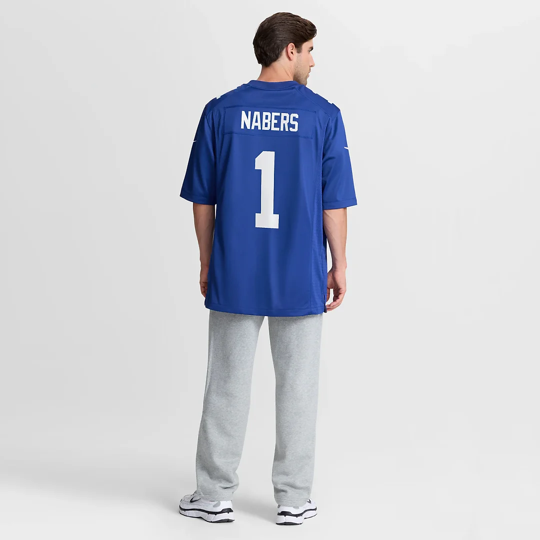 Zennovawear Malik Nabers New York Giants Player Game Jersey - Royal