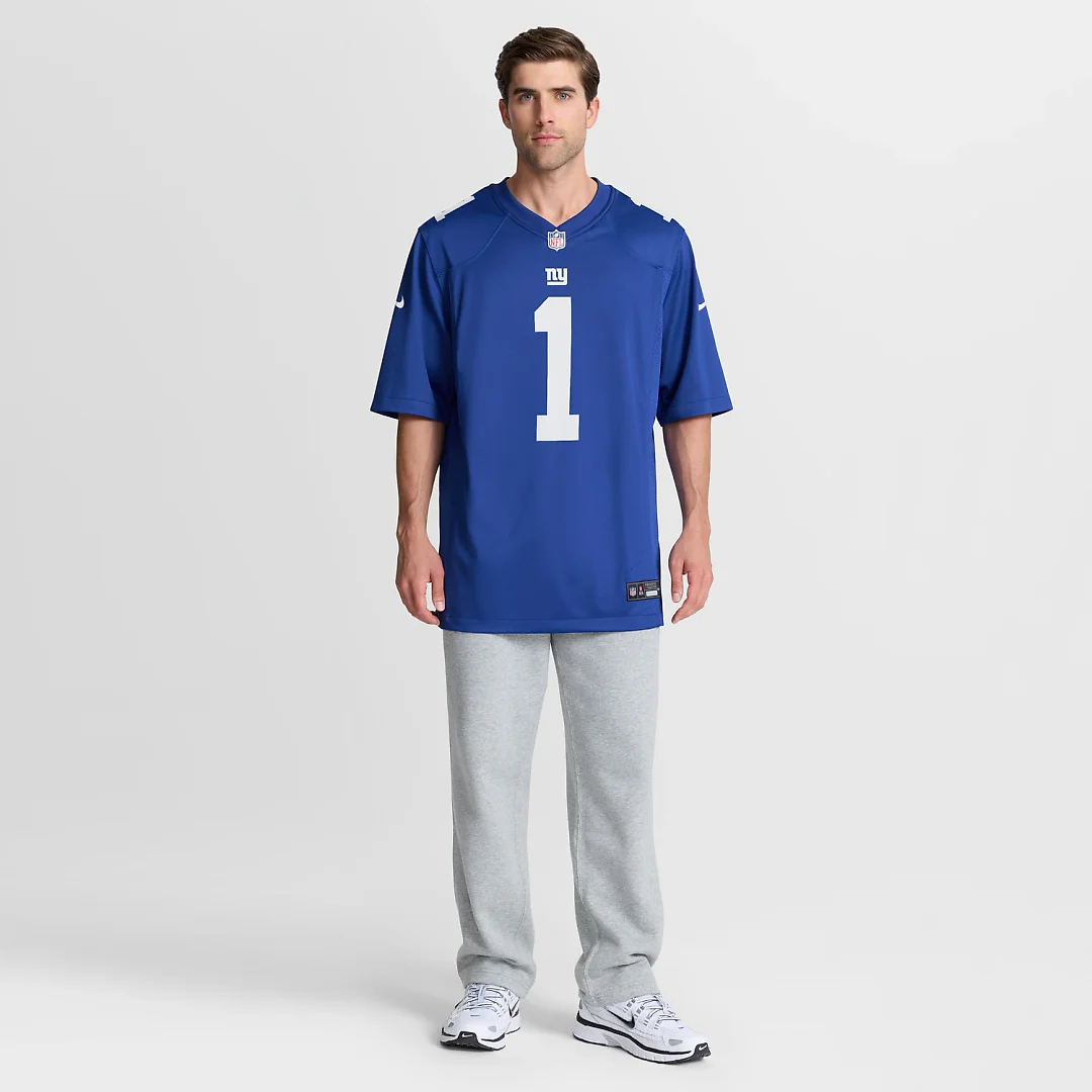 Zennovawear Malik Nabers New York Giants Player Game Jersey - Royal