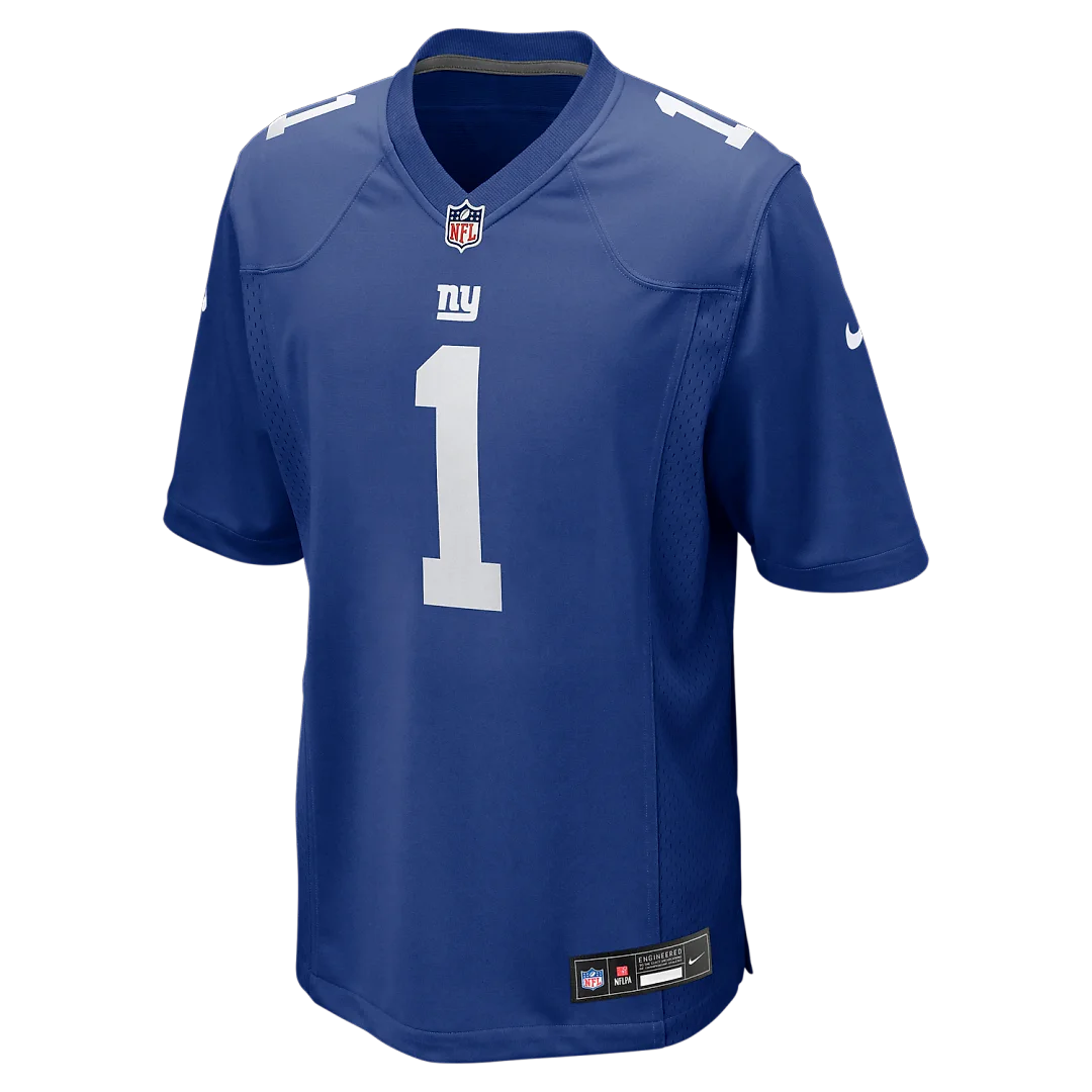 Zennovawear Malik Nabers New York Giants Player Game Jersey - Royal