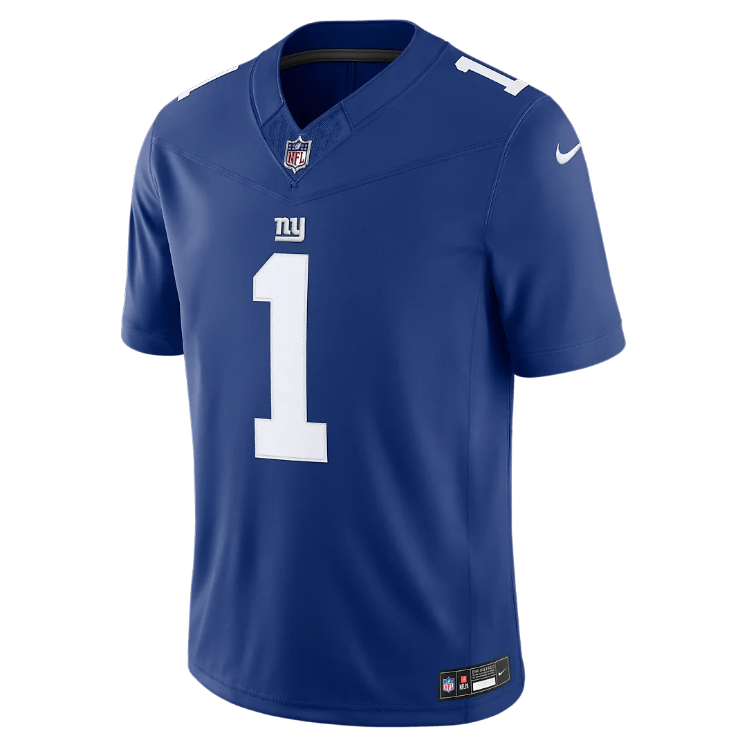 Zennovawear Malik Nabers New York Giants Team Vapor FUSE. Stitched Limited Jersey - Royal