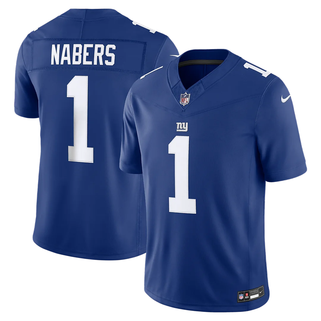 Zennovawear Malik Nabers New York Giants Team Vapor FUSE. Stitched Limited Jersey - Royal