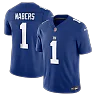 Zennovawear Malik Nabers New York Giants Team Vapor FUSE. Stitched Limited Jersey - Royal
