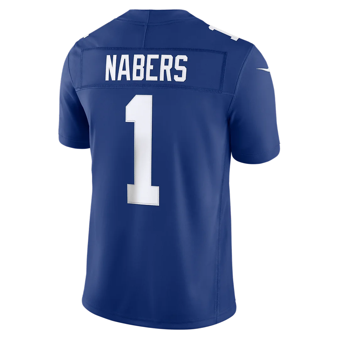 Zennovawear Malik Nabers New York Giants Team Vapor FUSE. Stitched Limited Jersey - Royal