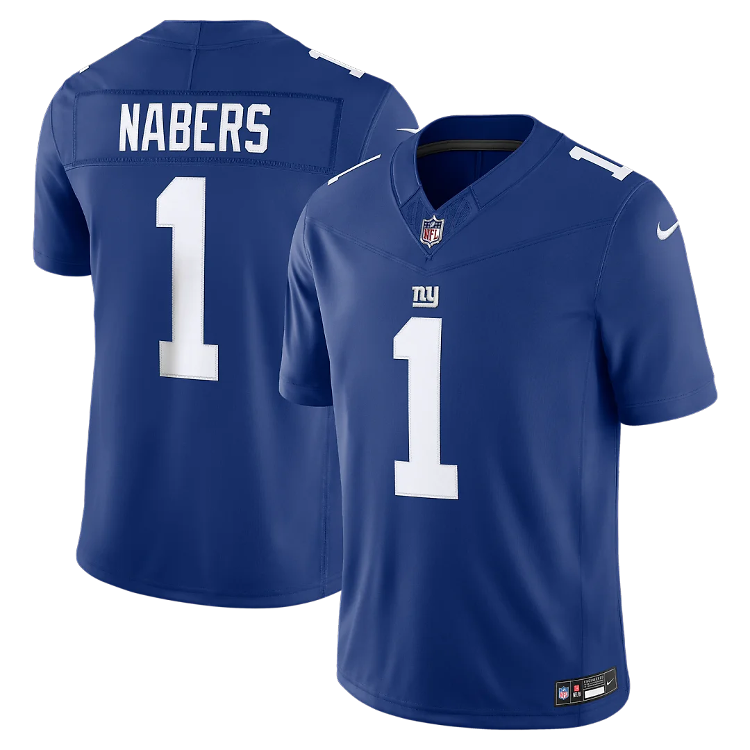 Zennovawear Malik Nabers New York Giants Team Vapor FUSE. Stitched Limited Jersey - Royal