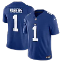 Zennovawear Malik Nabers New York Giants Team Vapor FUSE. Stitched Limited Jersey - Royal