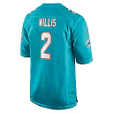 Zennovawear Malik Willis Miami Dolphins Game Jersey - Aqua