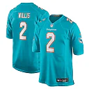 Zennovawear Malik Willis Miami Dolphins Game Jersey - Aqua