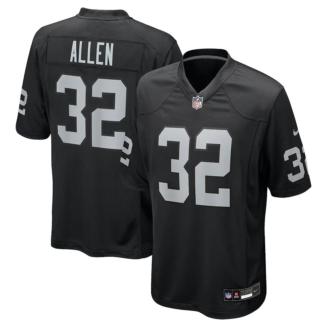 Zennovawear Marcus Allen Las Vegas Raiders Game Retired Player Jersey - Black