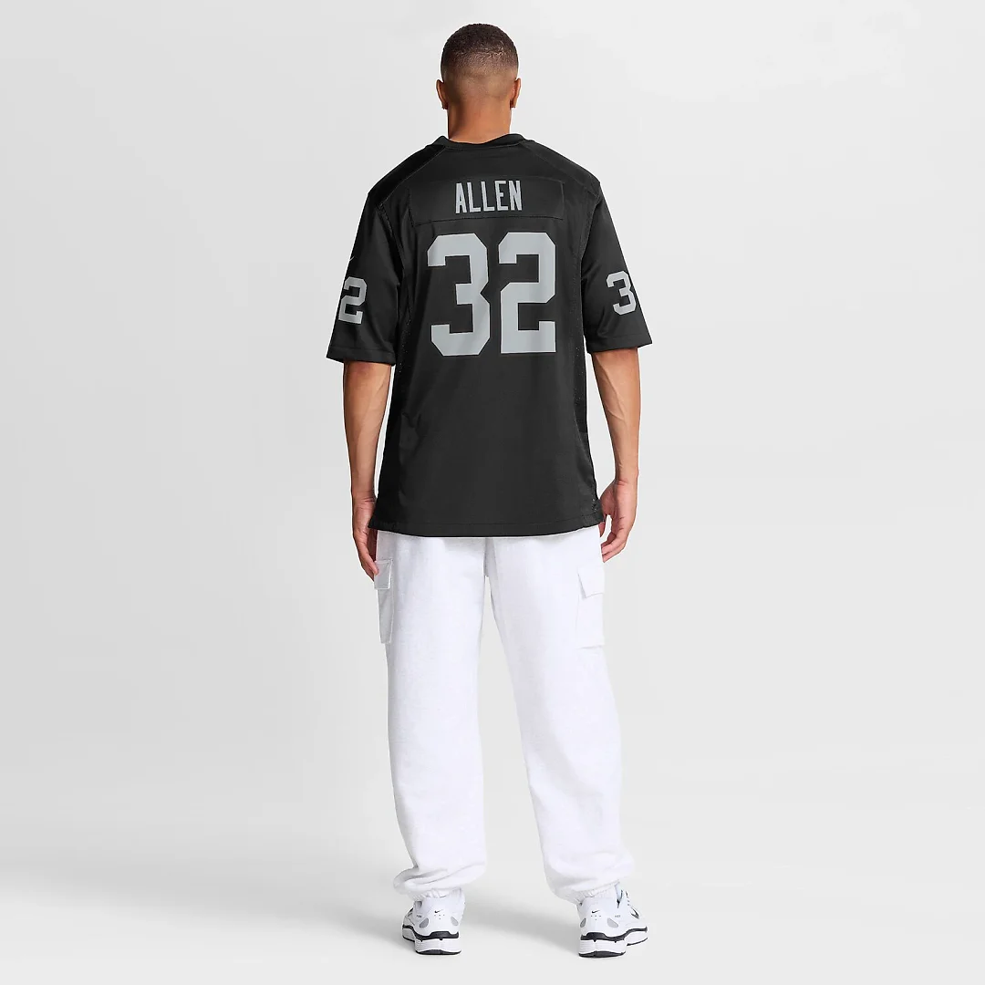 Zennovawear Marcus Allen Las Vegas Raiders Game Retired Player Jersey - Black
