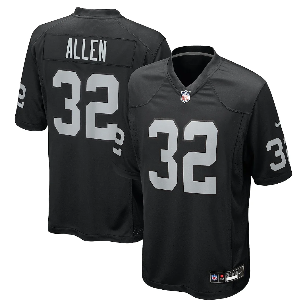Zennovawear Marcus Allen Las Vegas Raiders Game Retired Player Jersey - Black