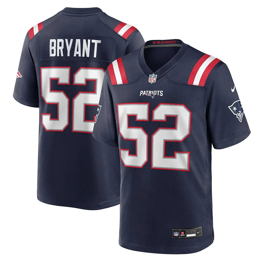 Zennovawear Marcus Bryant New England Patriots Team Game Jersey - Navy