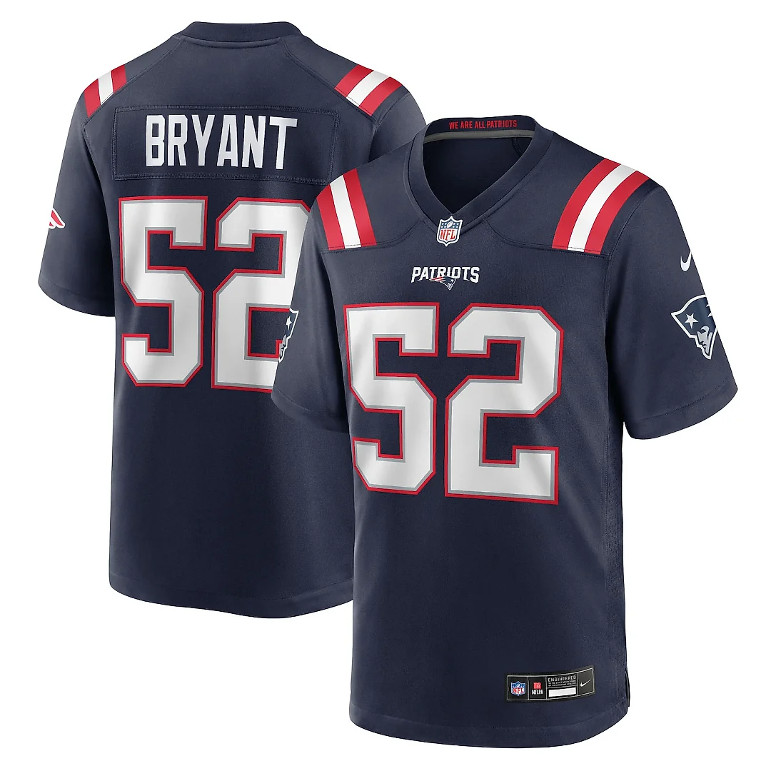 Zennovawear Marcus Bryant New England Patriots Team Game Jersey - Navy