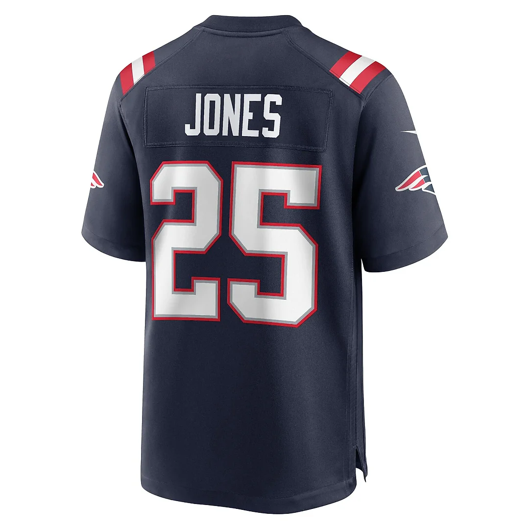 Zennovawear Marcus Jones New England Patriots Game Player Jersey - Navy